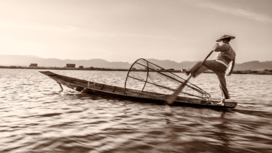 Fisher Boatman Lake Inle, Myanmar