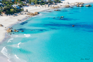 Clifton beach Cape Town with perfect blue waters