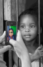 Cell phone portrait, Xhosa, Langa
