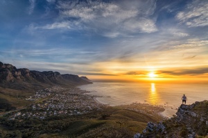 A posed view over Camps bay from Lions Head, Cape Town