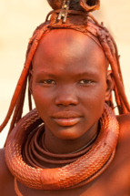 Himba portrait with ochre skin