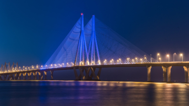 Bandra–Worli Sea Link in Blue, Mumbai