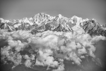 Everest! Aerial of Everest and Himalayia Mountains